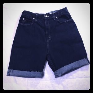 NWT Lands End Dark-Wash Denim Bermuda Shorts Sz 8